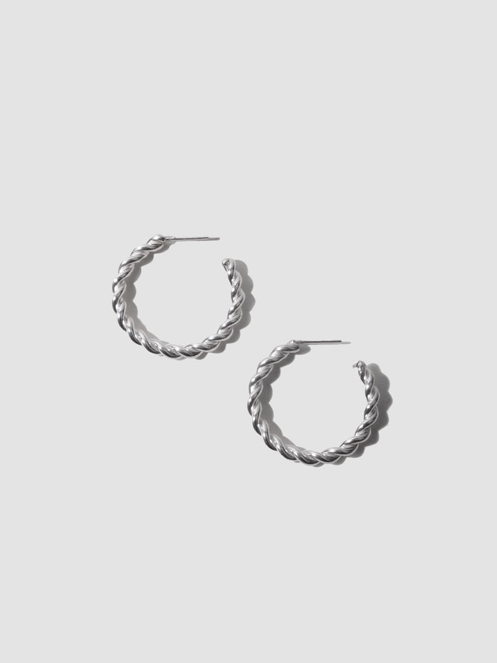 Hand-Twisted Spiral Rope Hoops - Archive Capsule