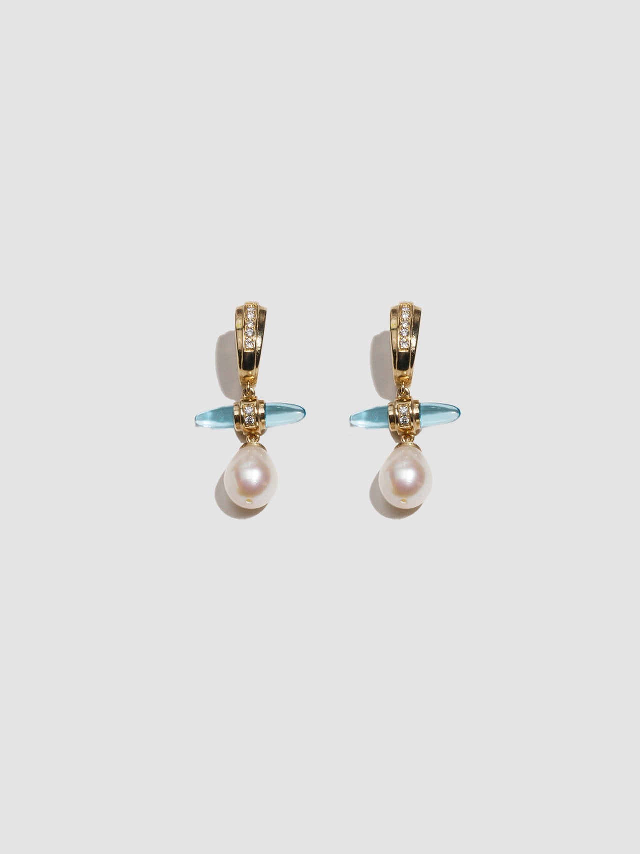 Lunette Barbell Chandelier Hoops