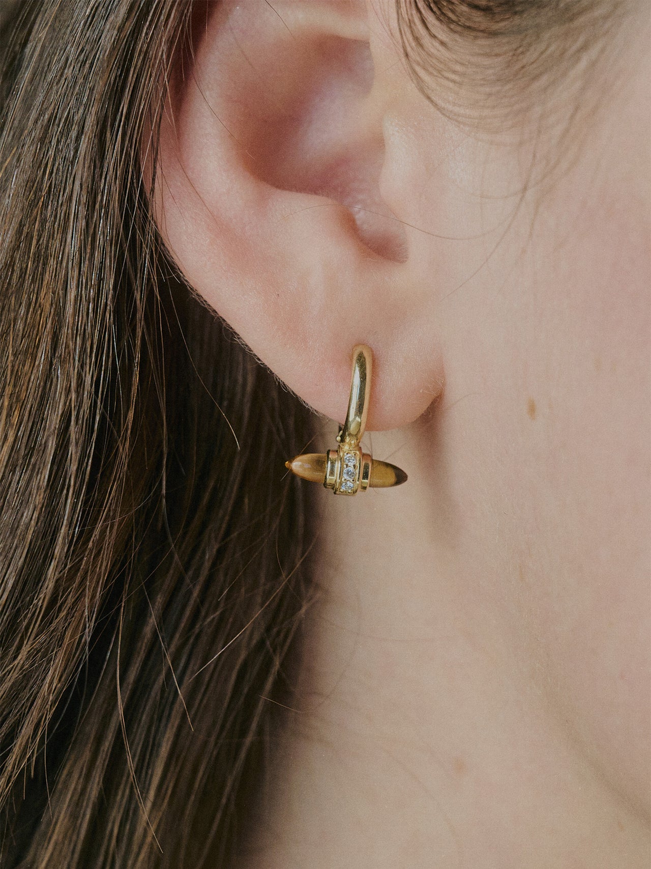 Lunette Barbell Huggie - Archival Collection