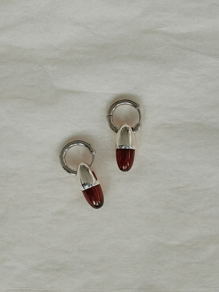 Stone Capsule Hoops
