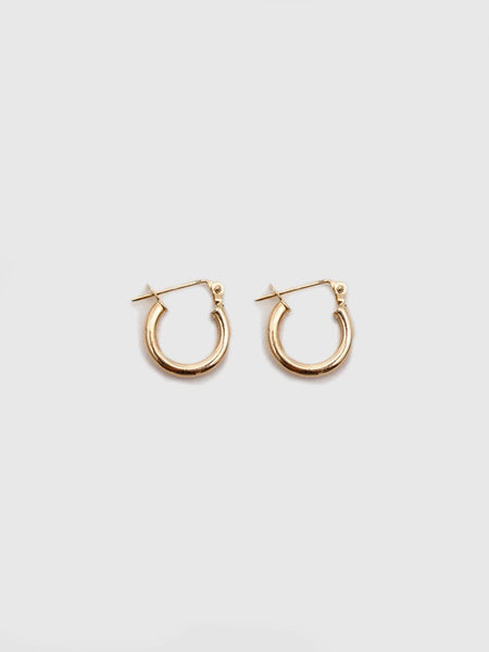 Pierced Co Gold Huggies Child Earrings | The Baby Cubby 14mm