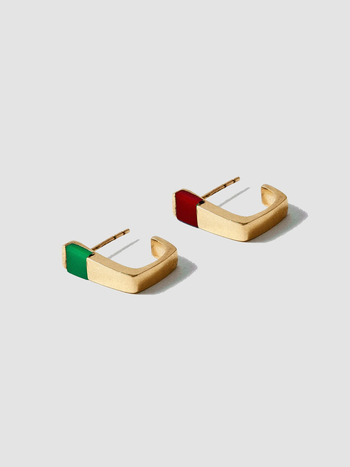 Vermeil Geo Huggies - Archival Collection