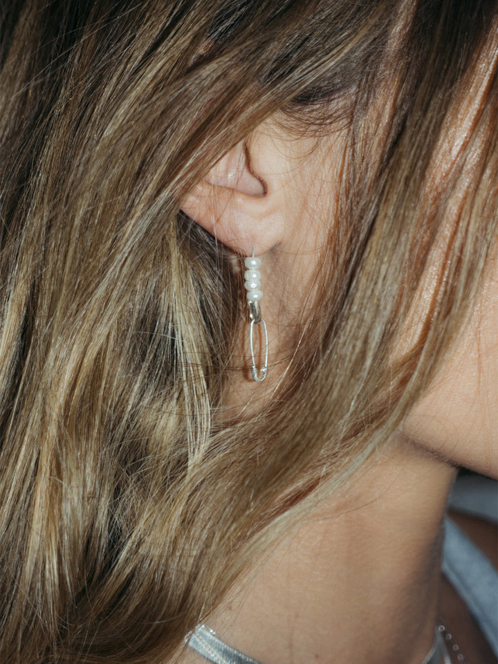 Mini Safety Pin Earring