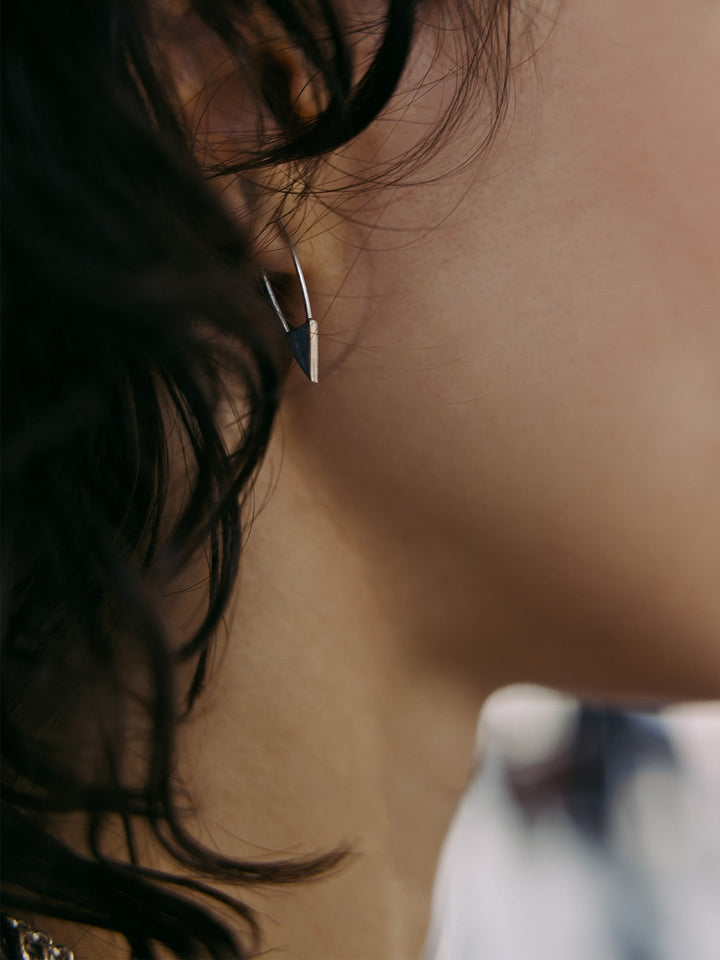 Triangle Safety Pin Earring