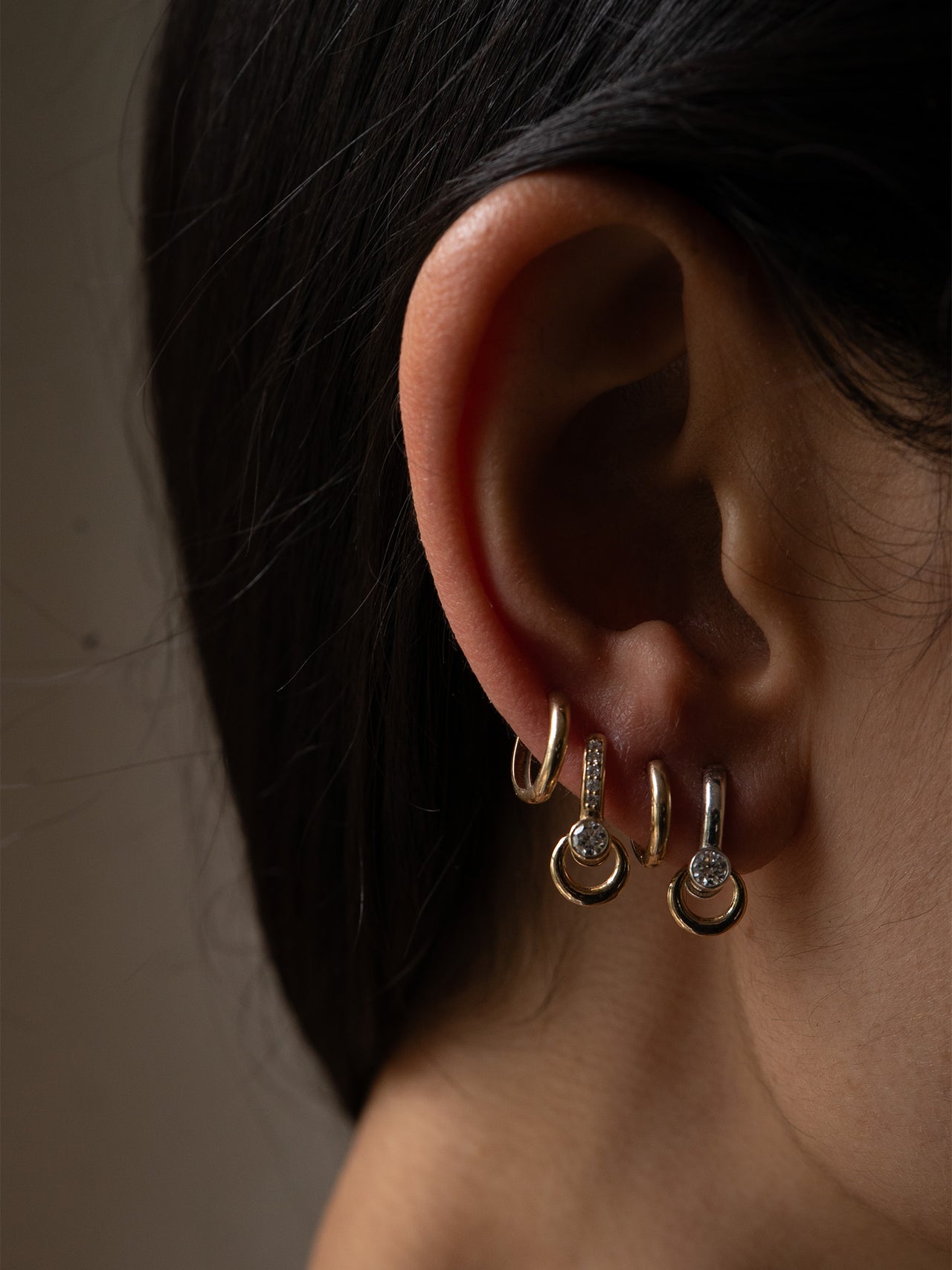 Pierced Barbell Huggies