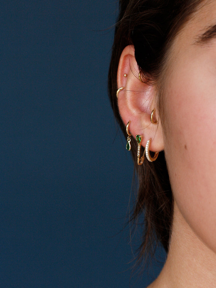 Baby Pave Hoops