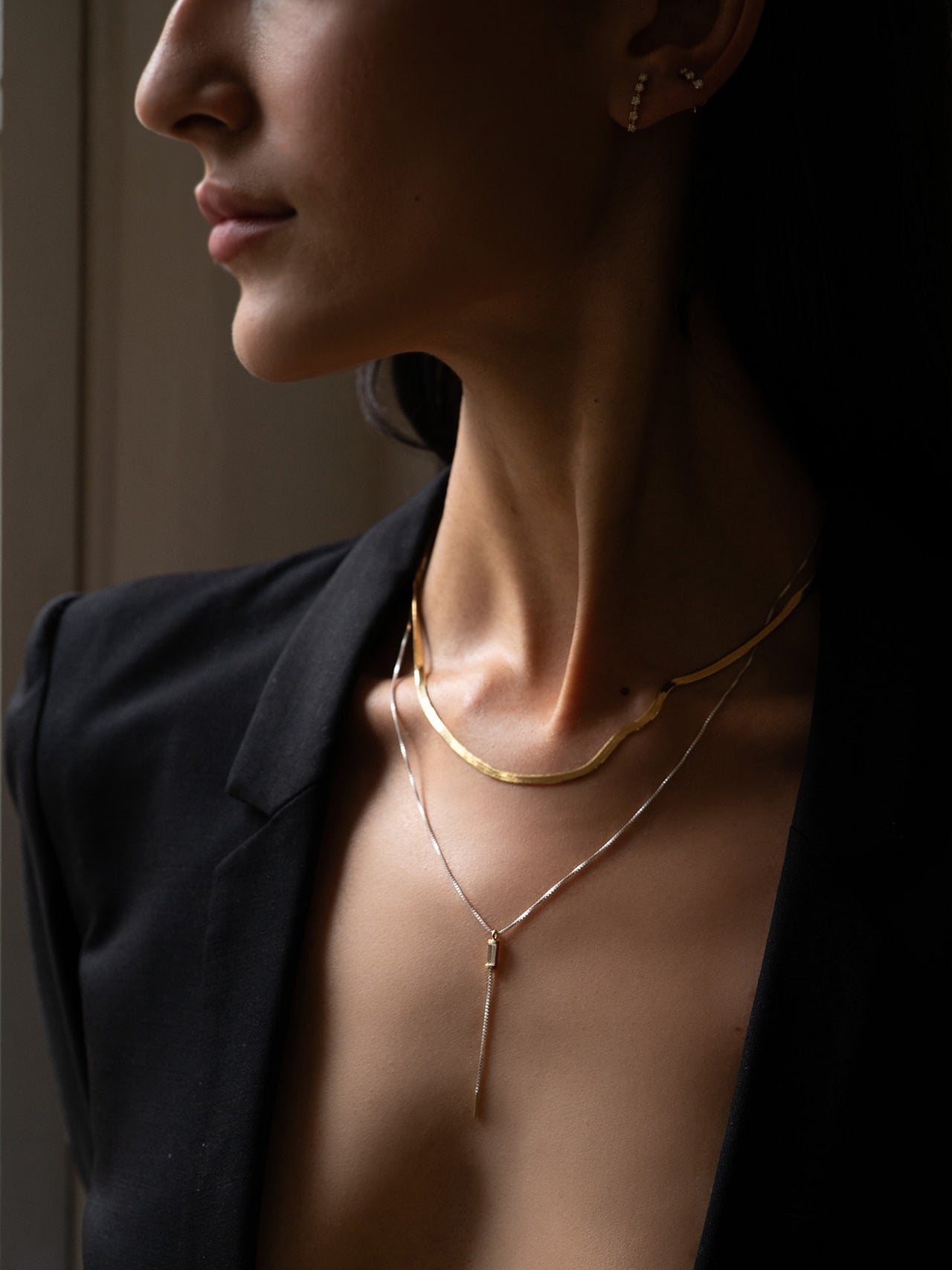 Vermeil Herringbone Necklace