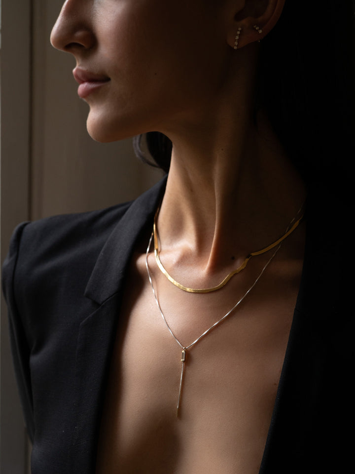 Vermeil Herringbone Necklace