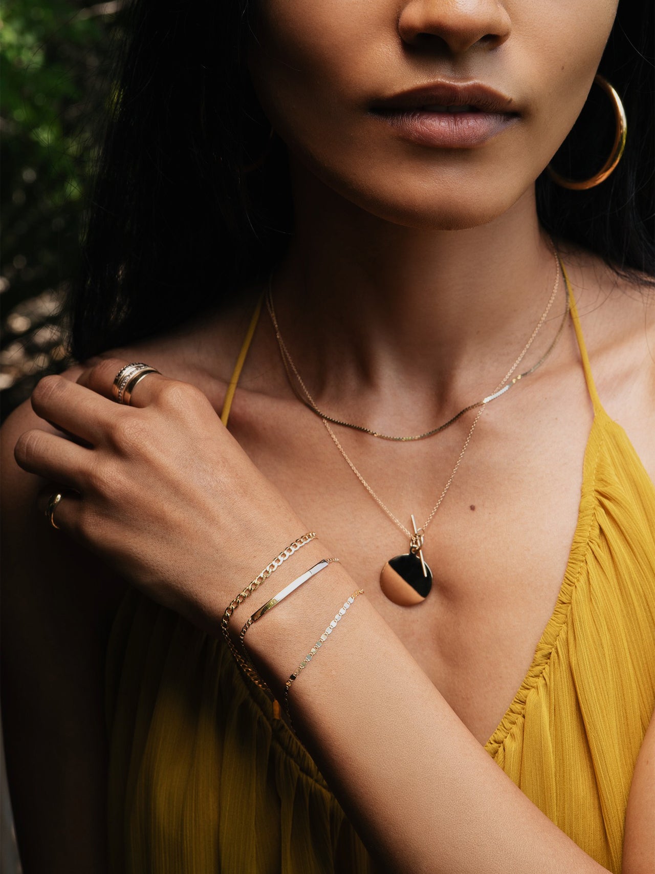 Disk & Toggle Necklace