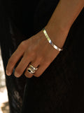 XL Sterling Silver Herringbone Bracelet