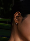 Sterling Silver Diamond Pierced Huggies