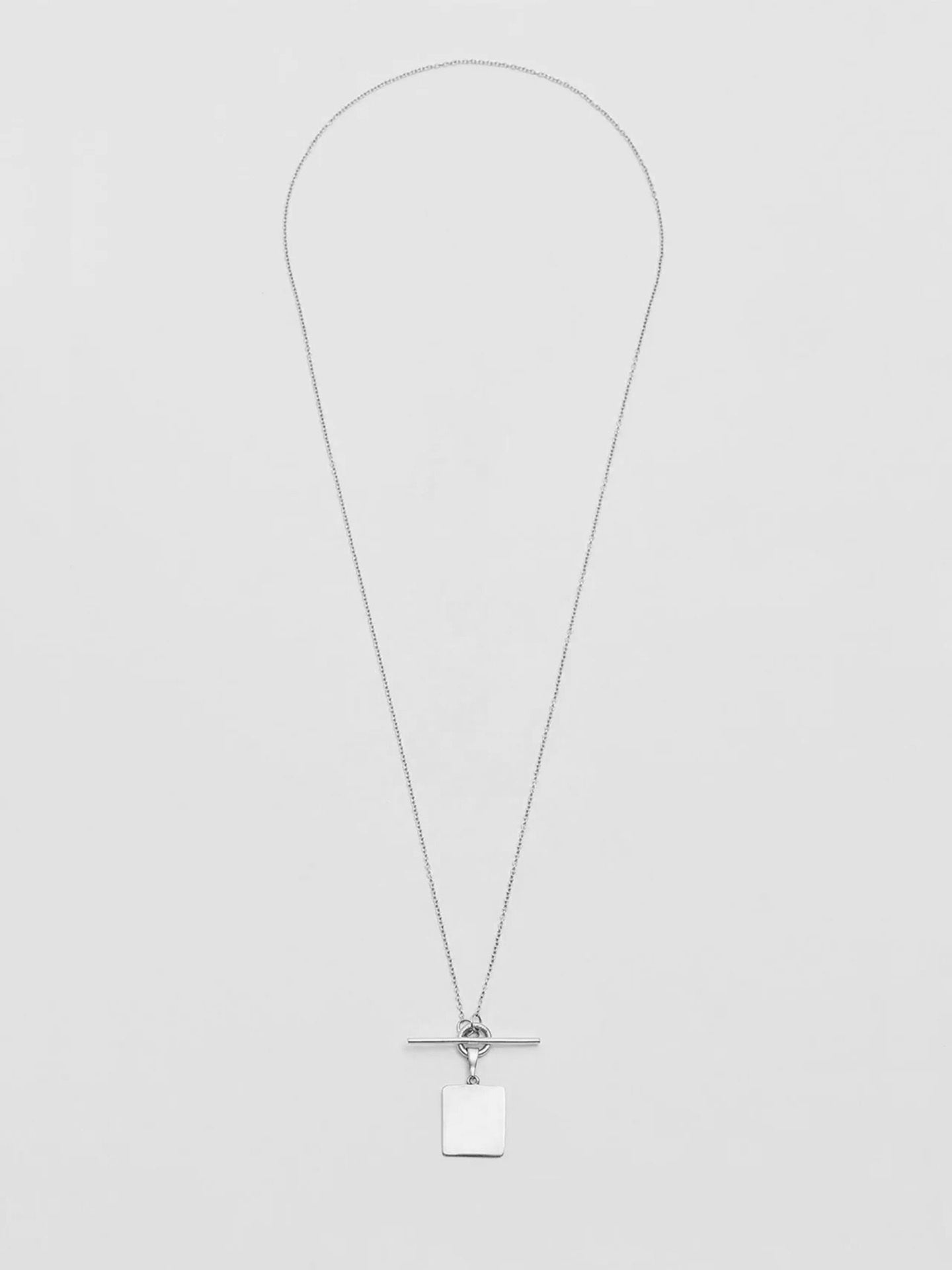 Sterling Silver Square & Toggle Necklace
