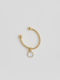 14kt Yellow Gold Highlight Ear Cuff pictured on light grey background.