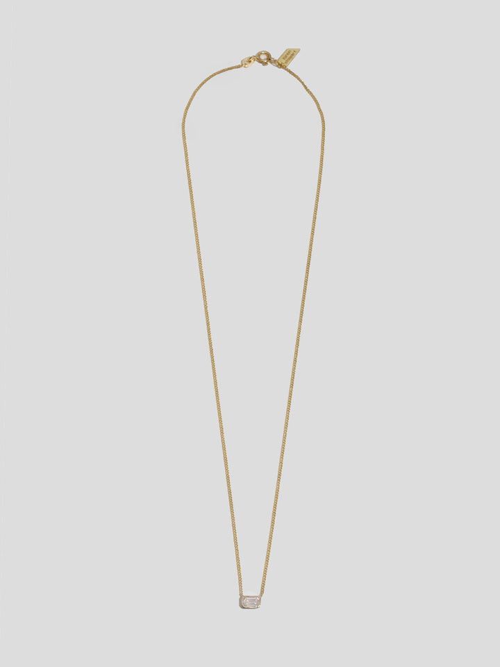 Emerald Cut Floating Diamond Necklace