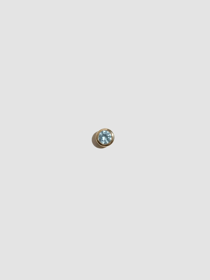 Aquamarine Bezel Stud