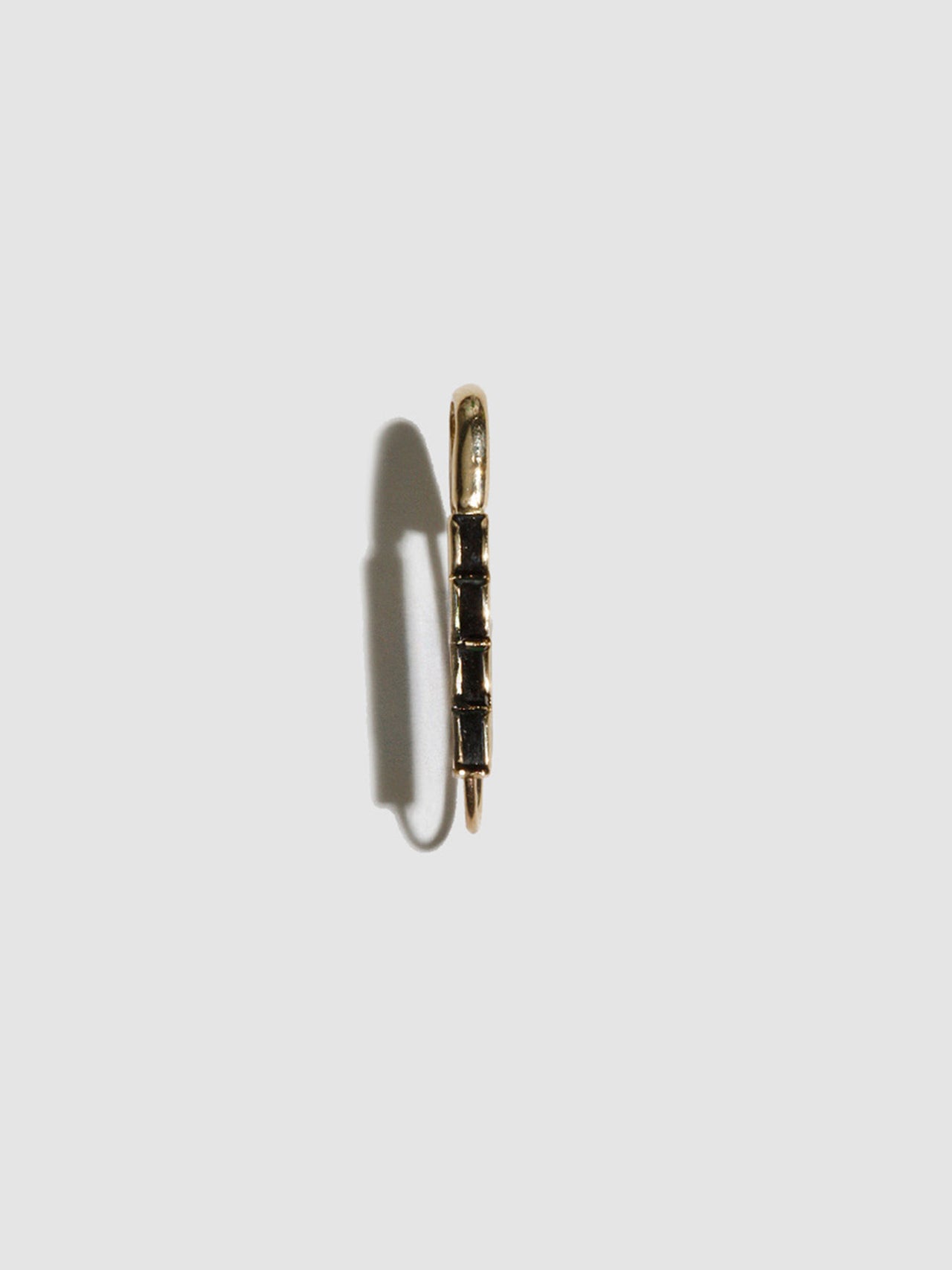 Baguette Safety Pin Earring