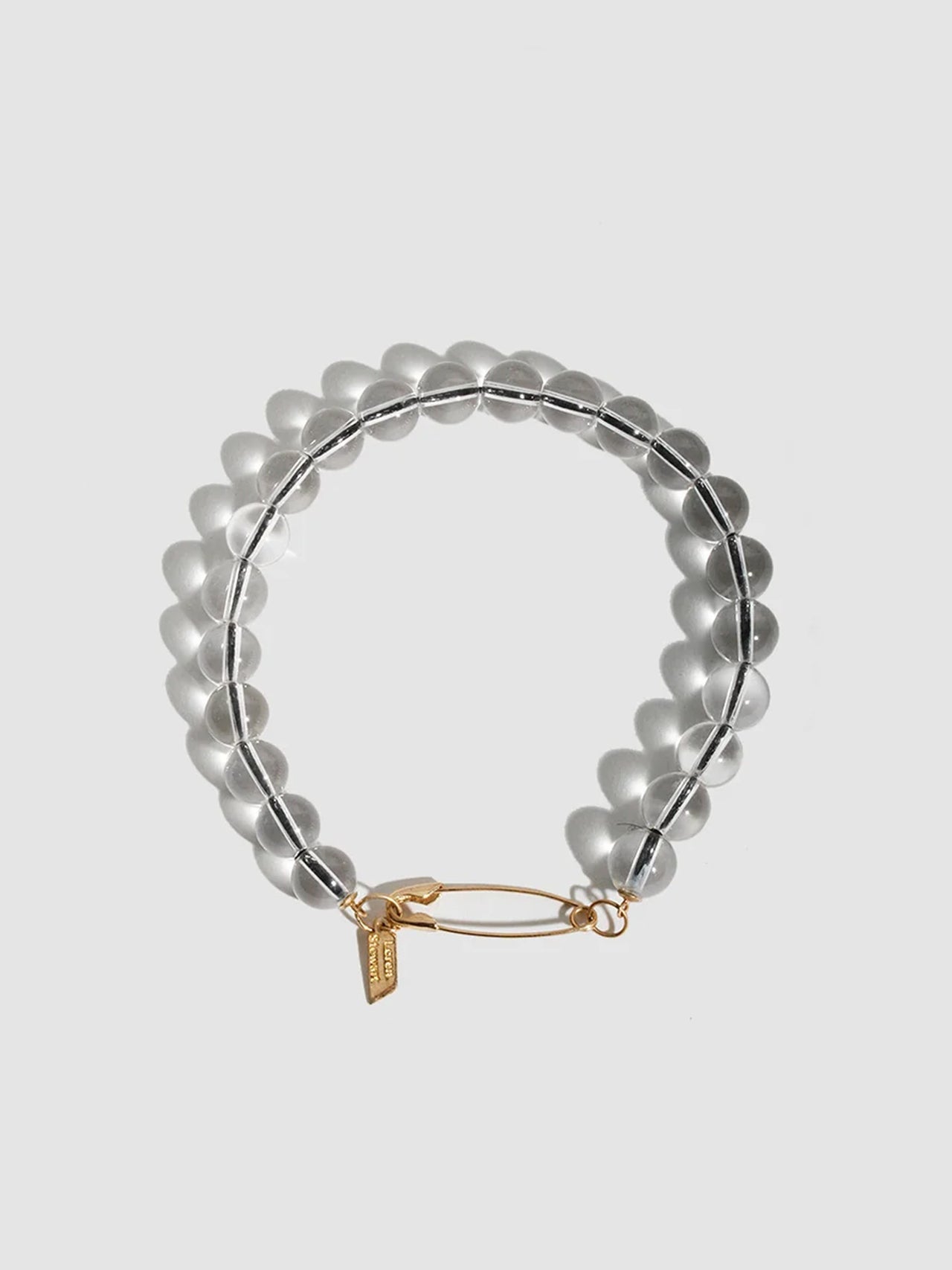 Clear Quartz Safety Pin Bracelet - Archival Collection