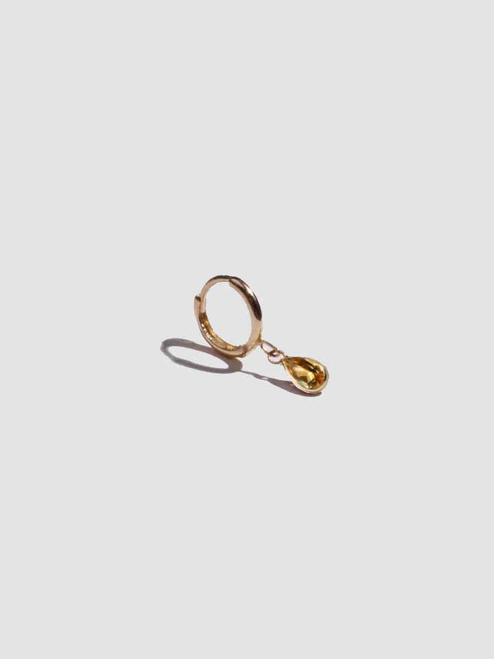 Mini Gem Bezel Huggie