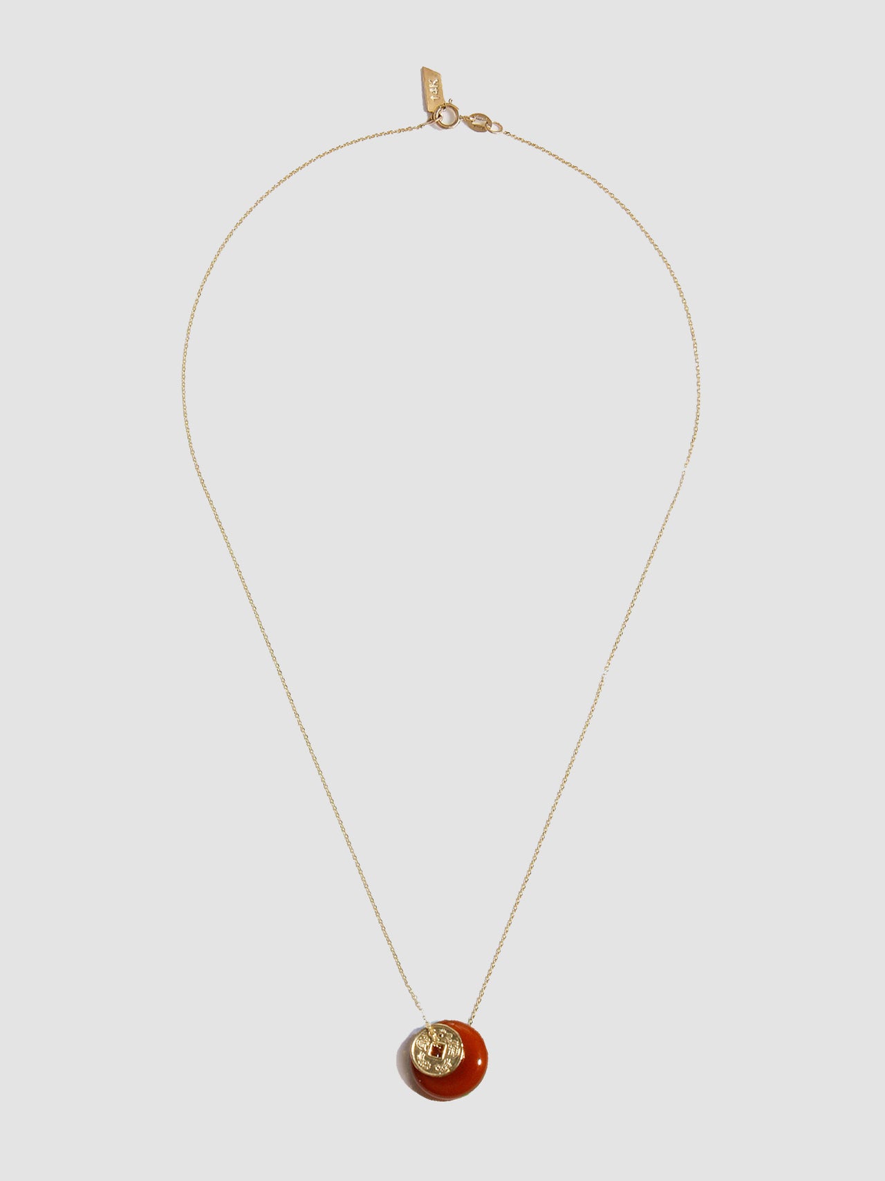 Carnelian Coin Necklace