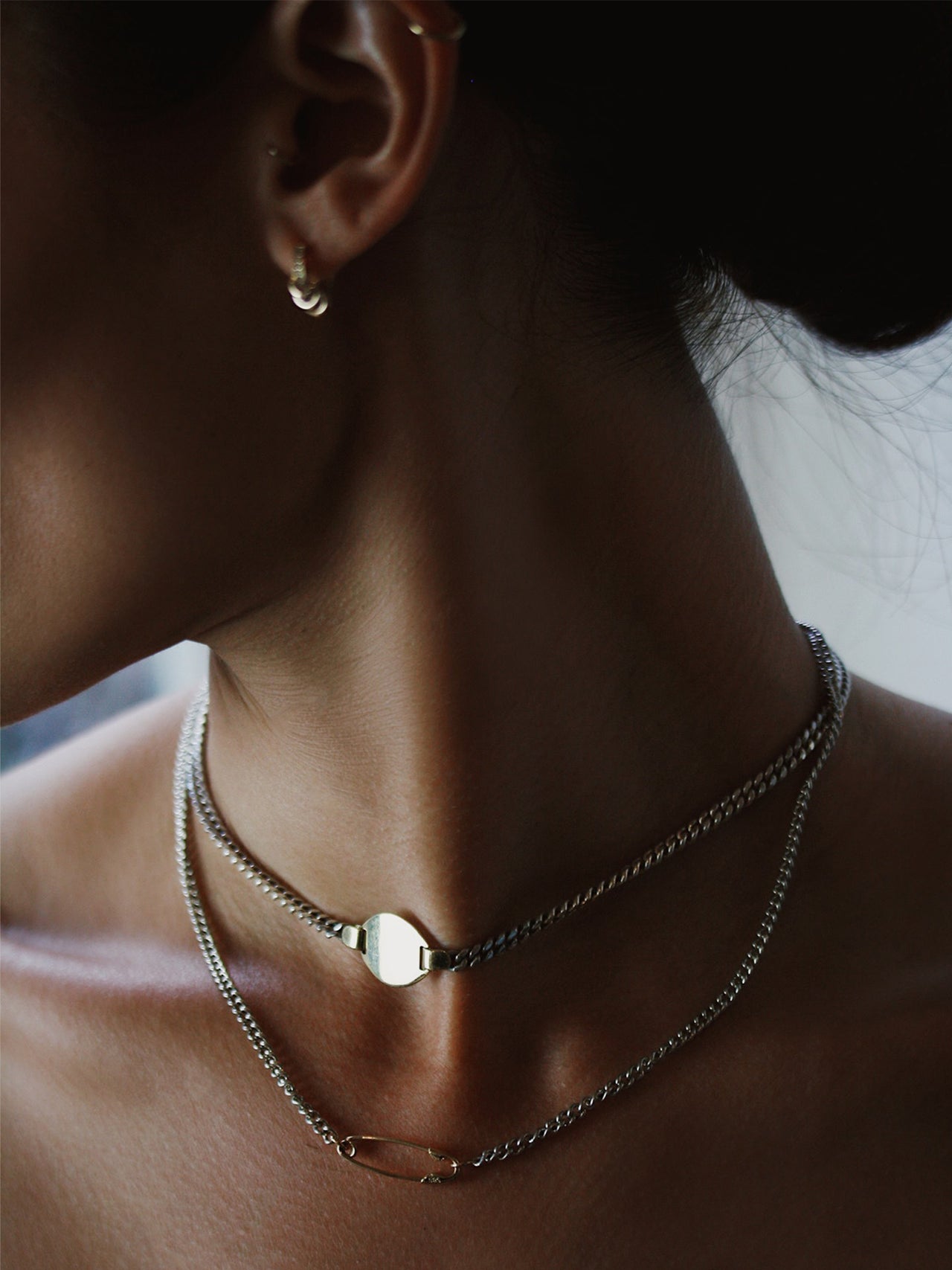 Petite Industrial Safety Pin Necklace