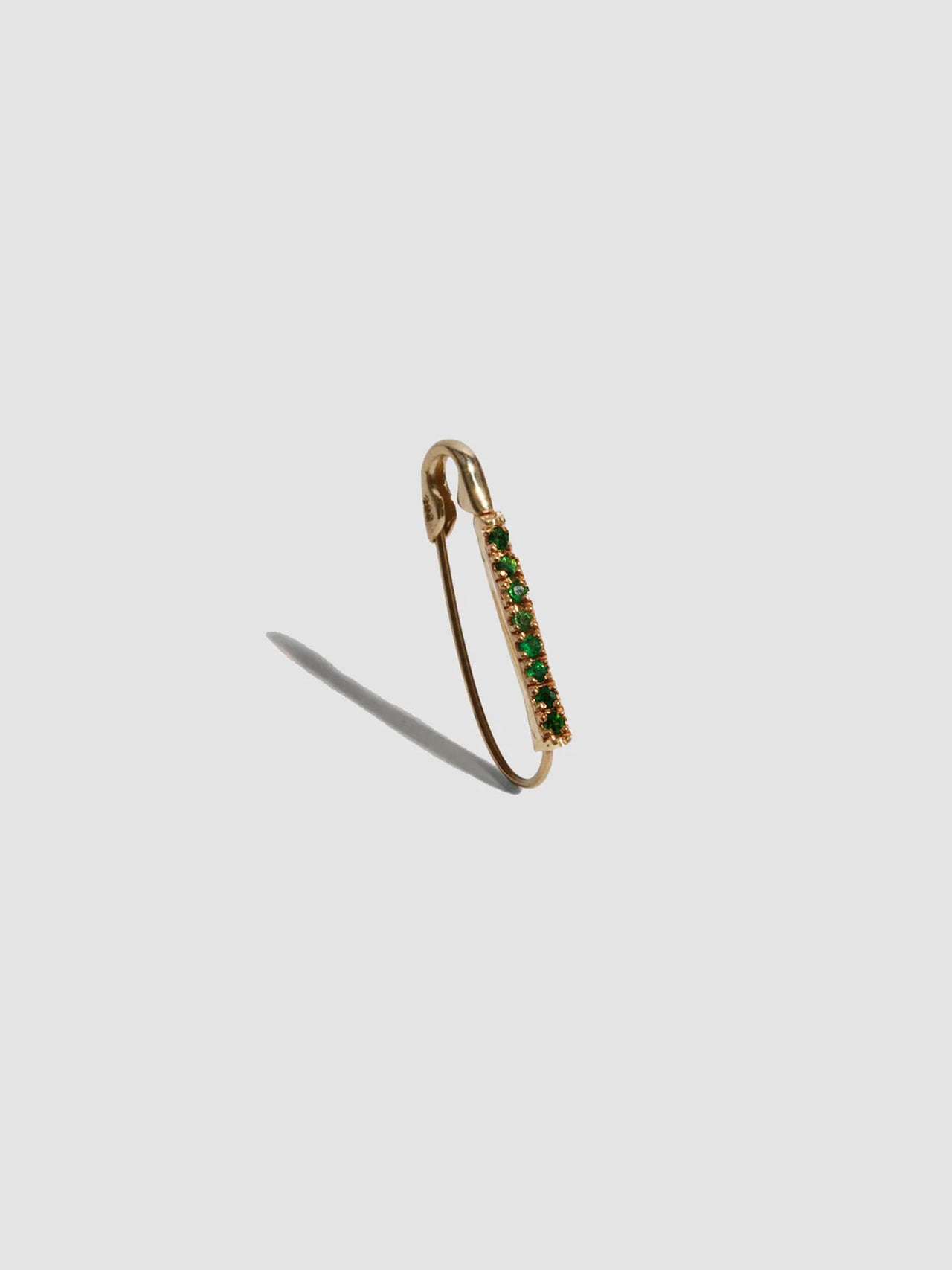 Mini Emerald Pave Safety Pin