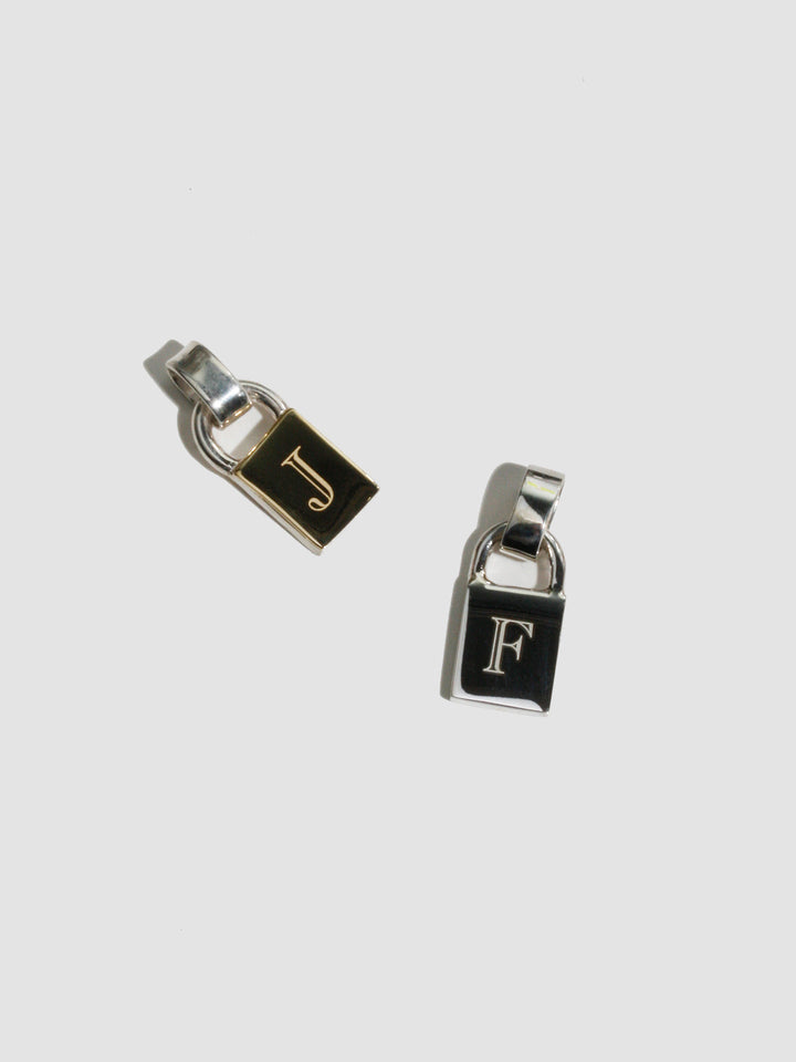 Mixed Metal Padlock Pendant