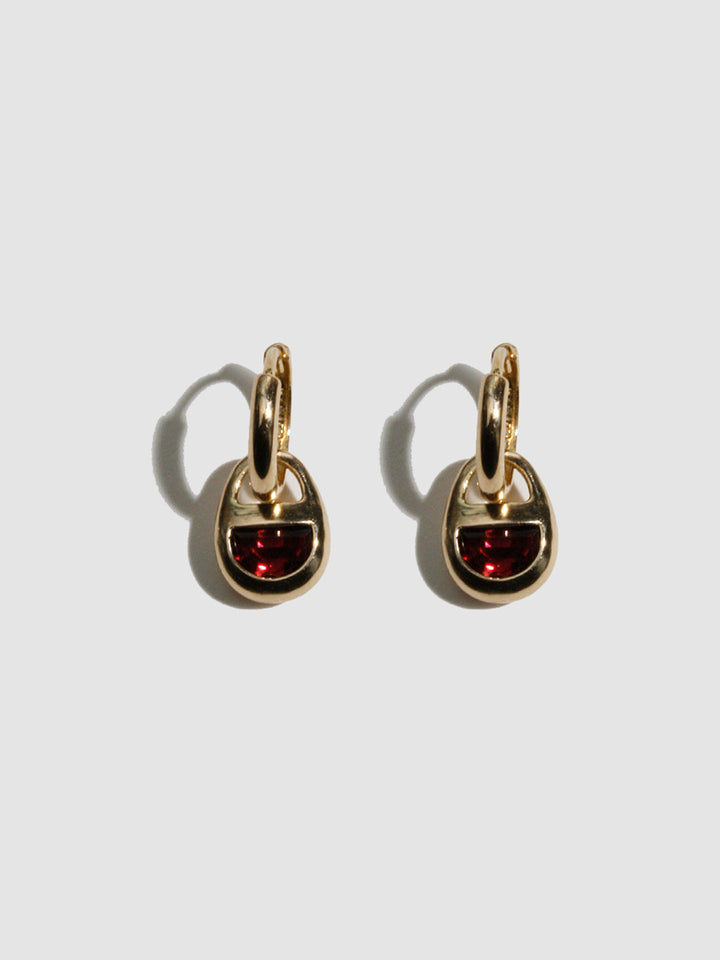 Mini Half Moon Lock Hoops