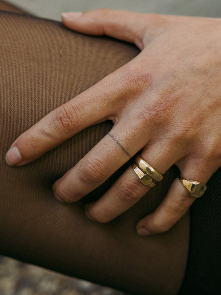 Classic Dome Band pictured on models middle finger. 