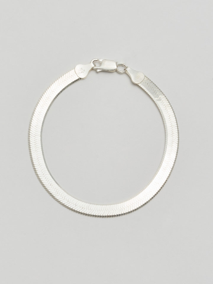 XL Sterling Silver Herringbone Bracelet – Loren Stewart