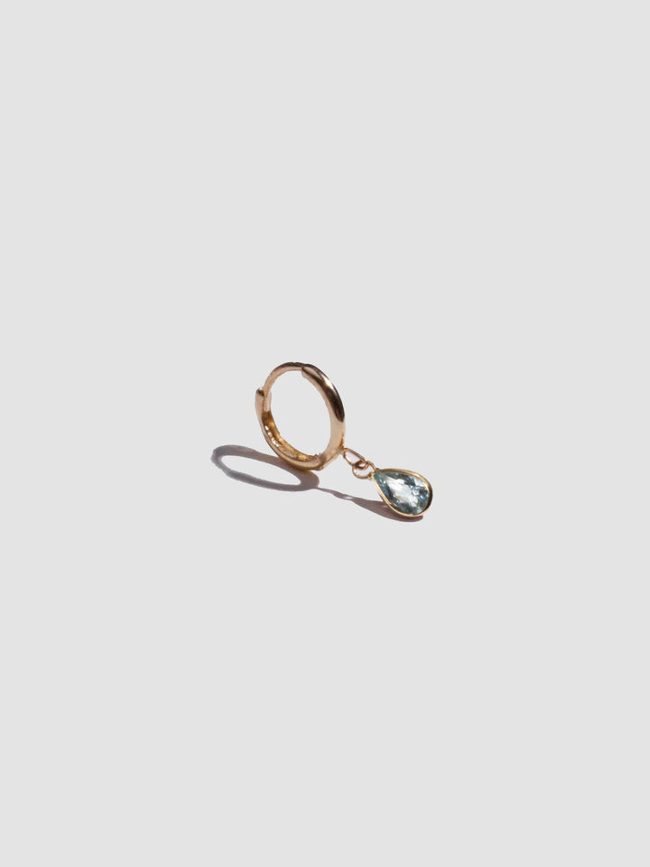 Mini Gem Bezel Huggie