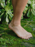 Sol Valentino Anklet pictured on models ankle. 
