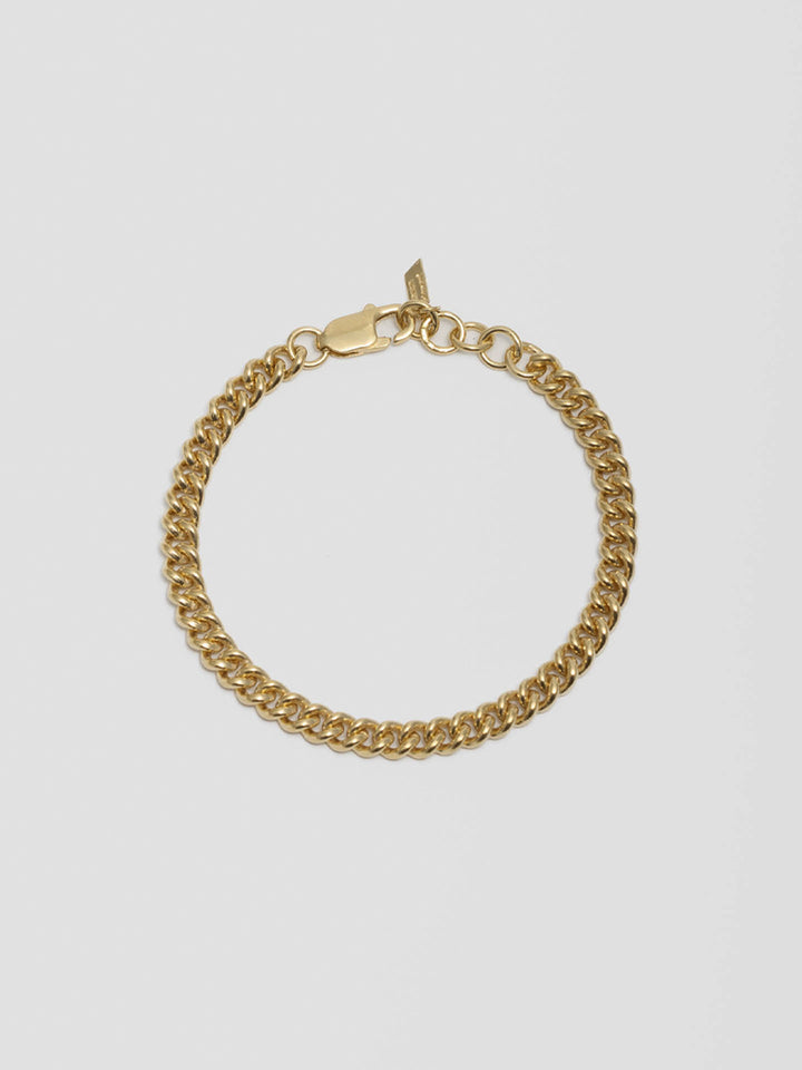 Product shot of Petite Industrial Curb Chain Bracelet on white backdrop