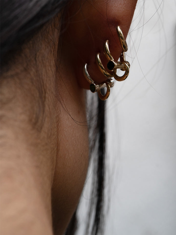 Pierced Barbell Huggies