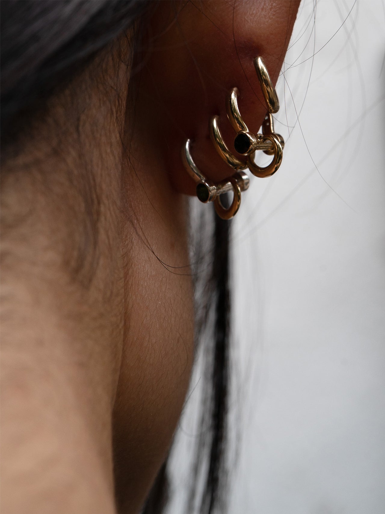 Pierced Barbell Huggies