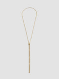 Vermeil Bolo Pendant Necklace shot on light grey background.