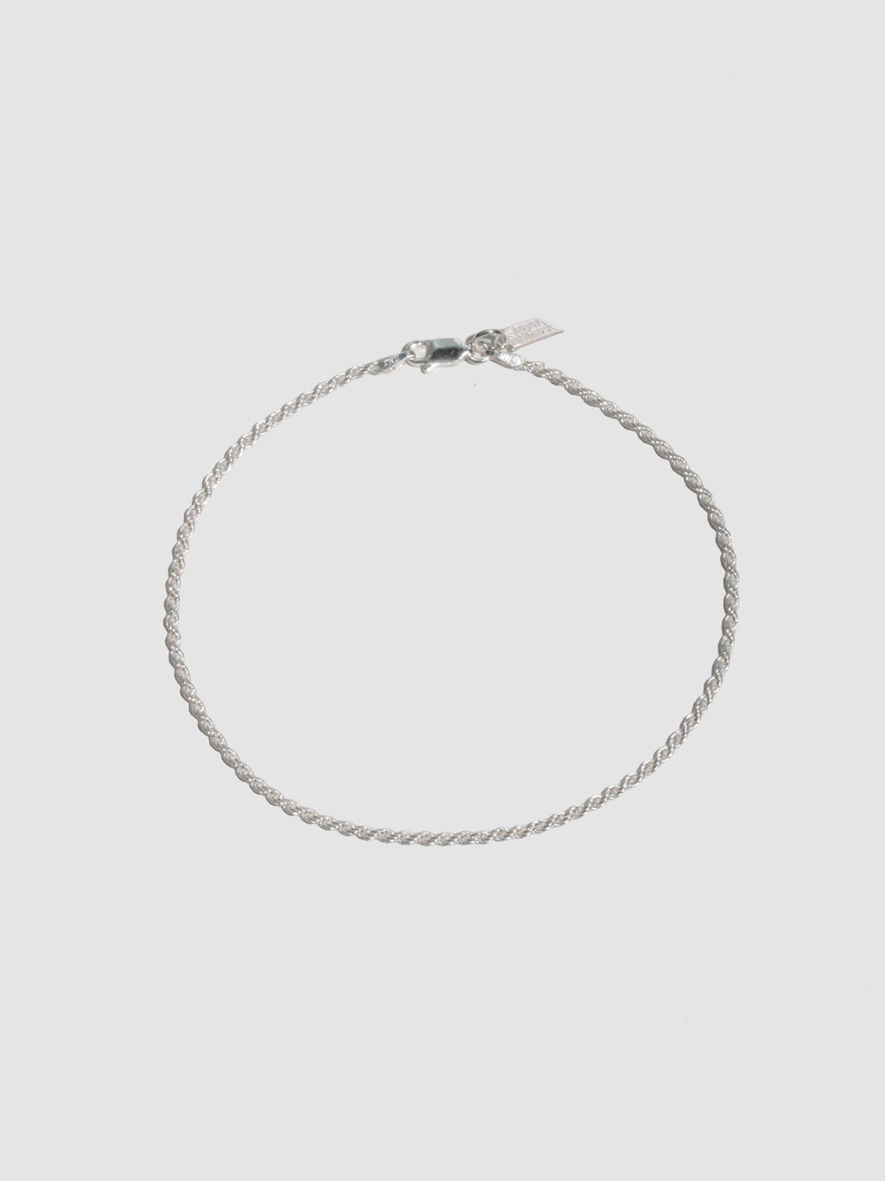 Sterling Silver Twisted Rope Chain Anklet