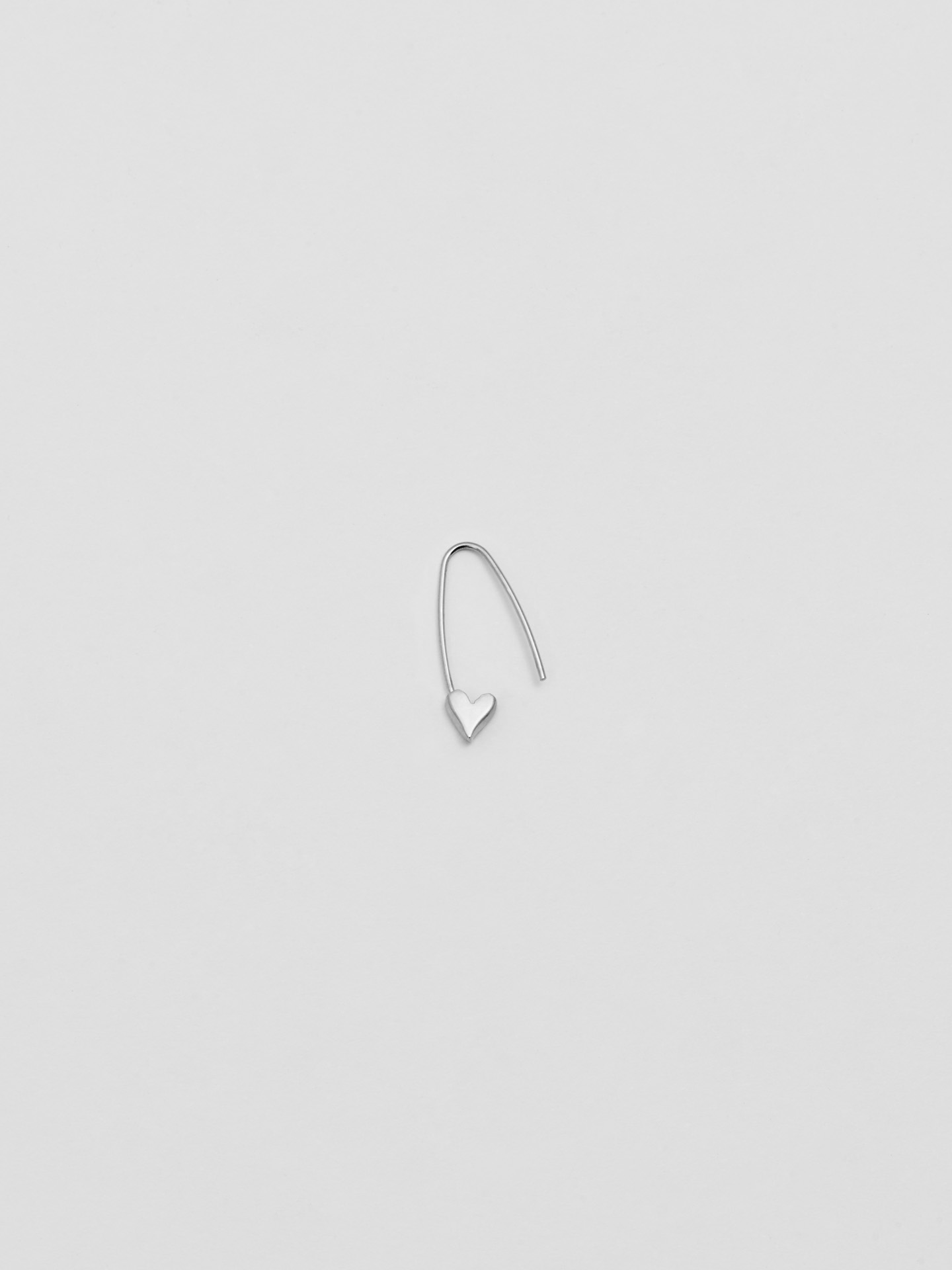 Mini Heart Safety Pin Earring