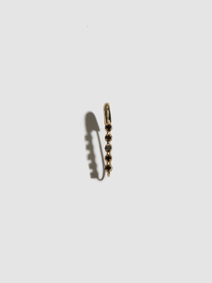 Mini Diamond Prong Safety Pin Earring