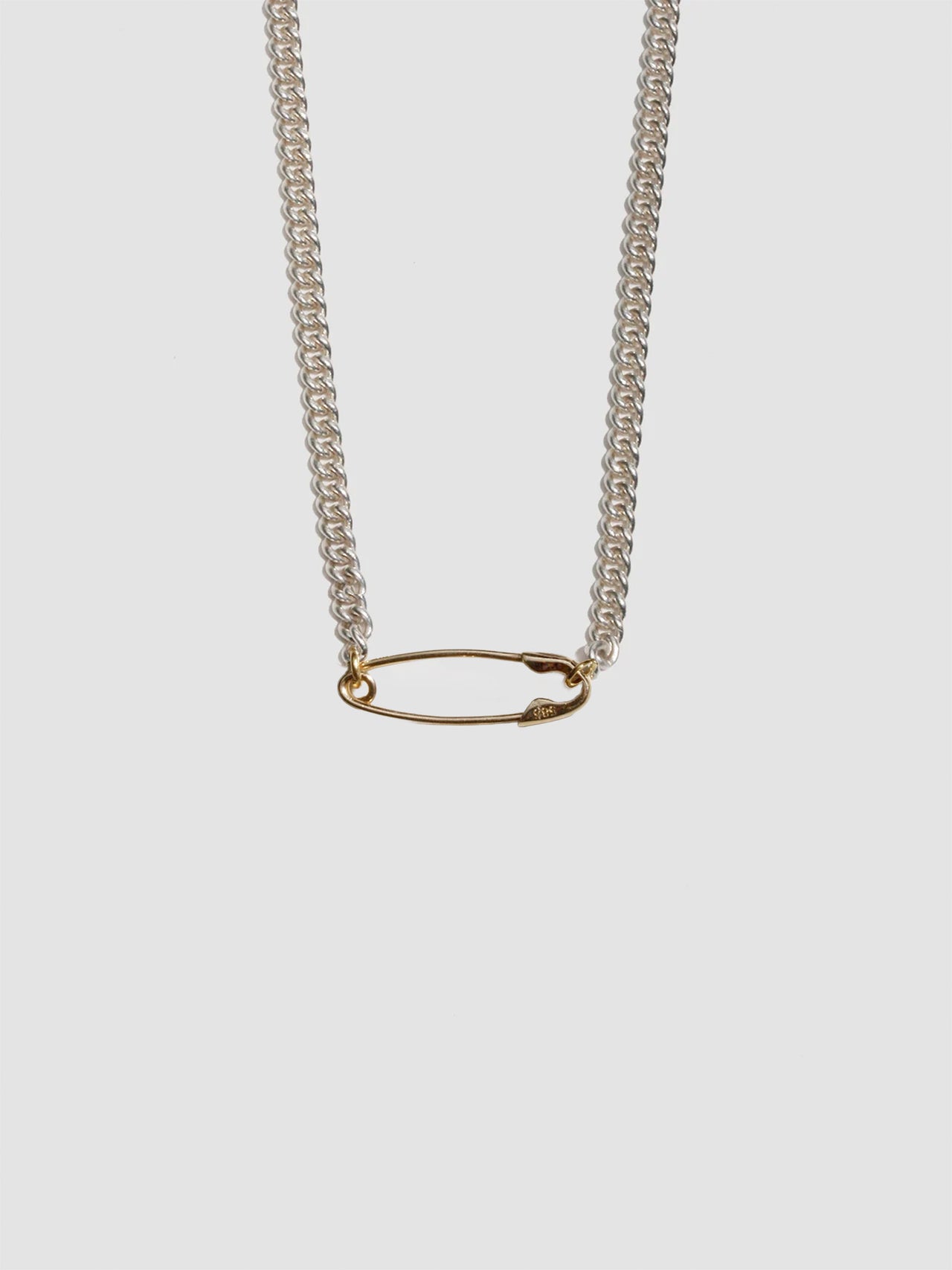 Petite Industrial Safety Pin Necklace