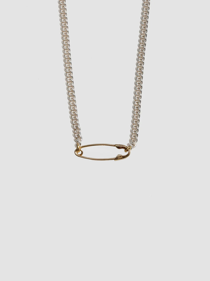 Petite Industrial Safety Pin Necklace