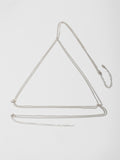 Sterling Silver Body Chain pictured folded on light grey background.