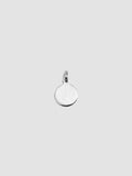 Mini Disk Pendant pictured on light grey background. 
