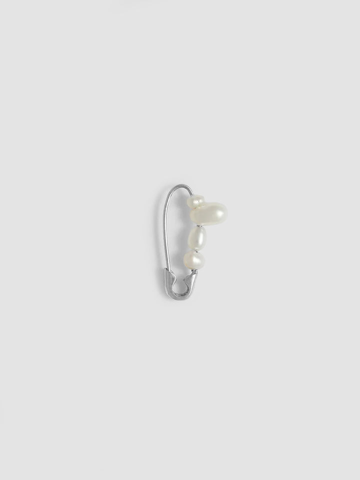 Mini Mixed Pearl Safety Pin Earring