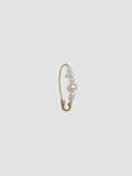 Mixed Pearl Safety Pin Earring