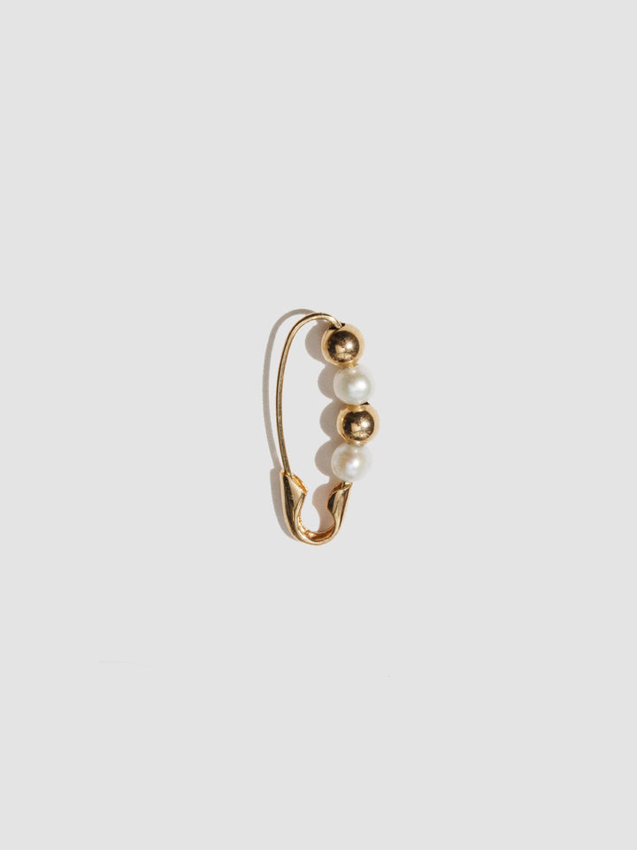 Friendship Bead & Pearl Safety Pin