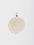 product image of yellow gold disk pendant