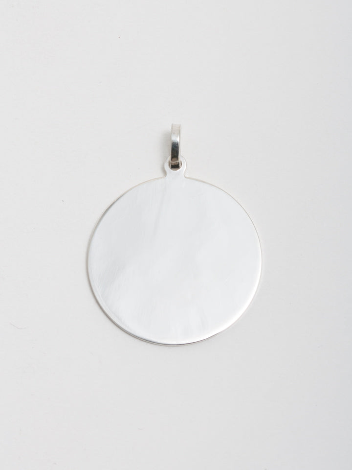 product image of sterling silver disk pendant