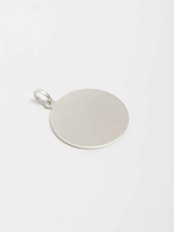 product image of sterling silver disk pendant