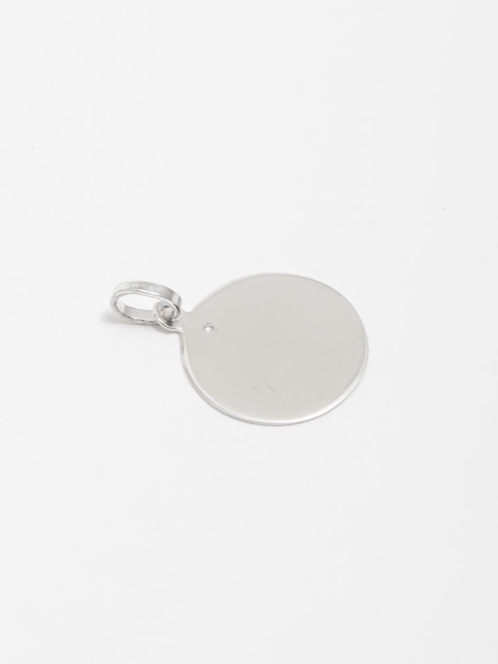 Product image of Sterling Silver Diamond Disk Pendant