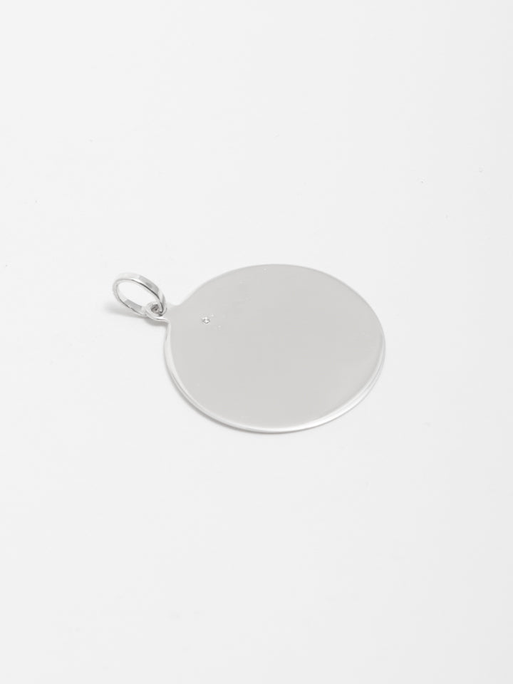 Product image of Sterling Silver XL Diamond Disk Pendant